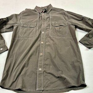 ~~SPORTS AFIELD M Fishing / Hunting BROWN Long Sleeve Shirt